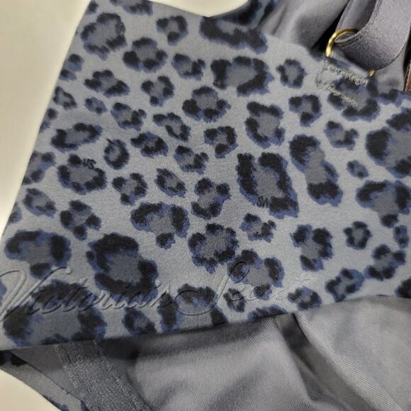 Incredible By Victoria's Secret Unlined Plunge Bra Black Leopard 32DD - Picture 8 of 10